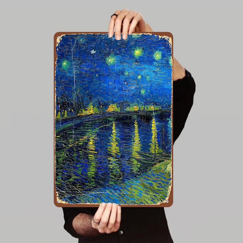 Van Gogh Starry Night Over The Rhone Metal Wall Art Painting Home Decorative Hanging 7.9x11.8In(20x30cm)
Van Gogh Starry Night Over The Rhone Metal Wall Art Painting Home Decorative Hanging 7.9x11.8In(20x30cm)