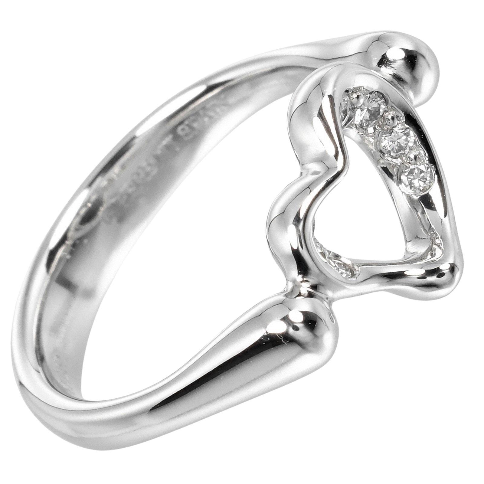 TIFFANY&Co. Open heart Ring Pt950Platinum/diamond #4.1(US Size) 5.58g Women Used
TIFFANY&Co. Open heart Ring Pt950Platinum/diamond #4.1(US Size) 5.58g Women Used