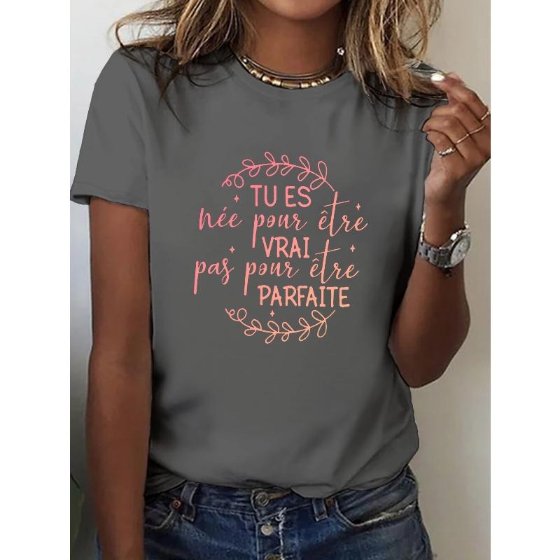 Humor French Print T-shirt, Short Sleeve Crew Neck Casual Top for Summer & Spring, Women s Clothing S темно-серого
Humor French Print T-shirt, Short Sleeve Crew Neck Casual Top for Summer & Spring, Women s Clothing S темно-серого