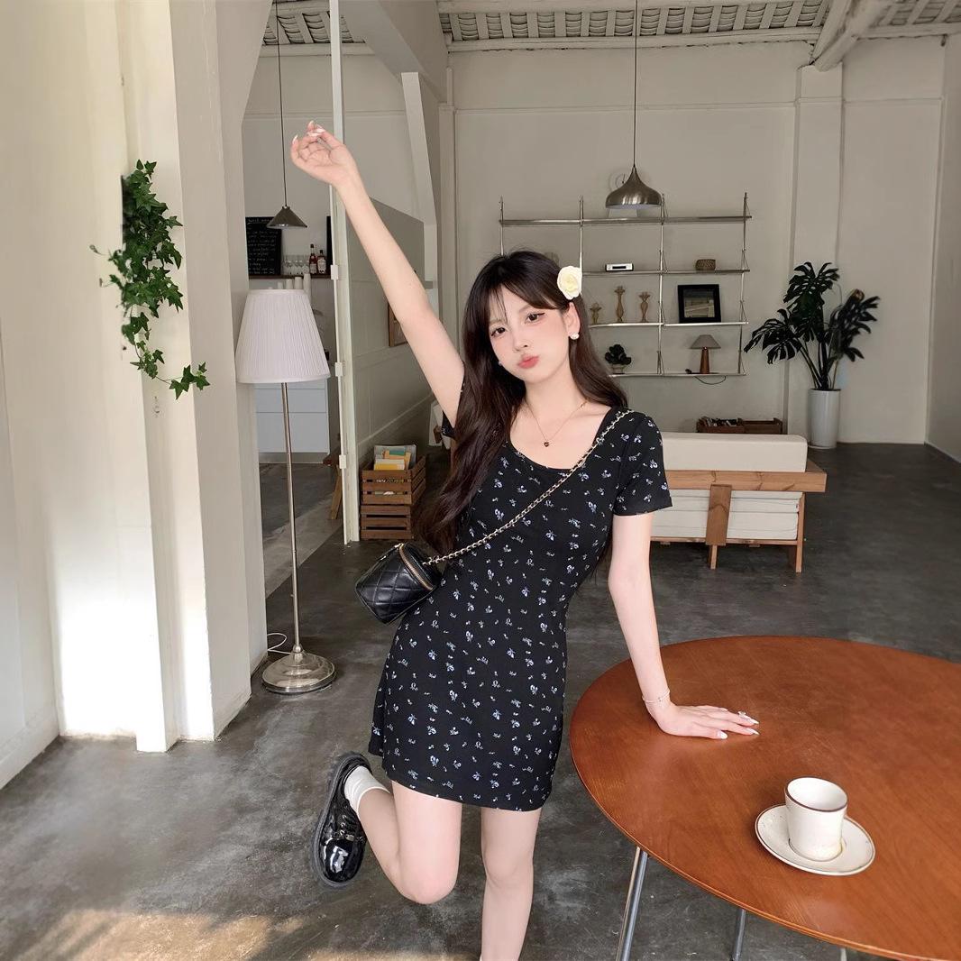 Women s French Floral Black Short-Sleeve Sweet & Spicy Bodycon Dress - Summer Slimming Square-Neck Medium чёрный
Women s French Floral Black Short-Sleeve Sweet & Spicy Bodycon Dress - Summer Slimming Square-Neck Medium чёрный