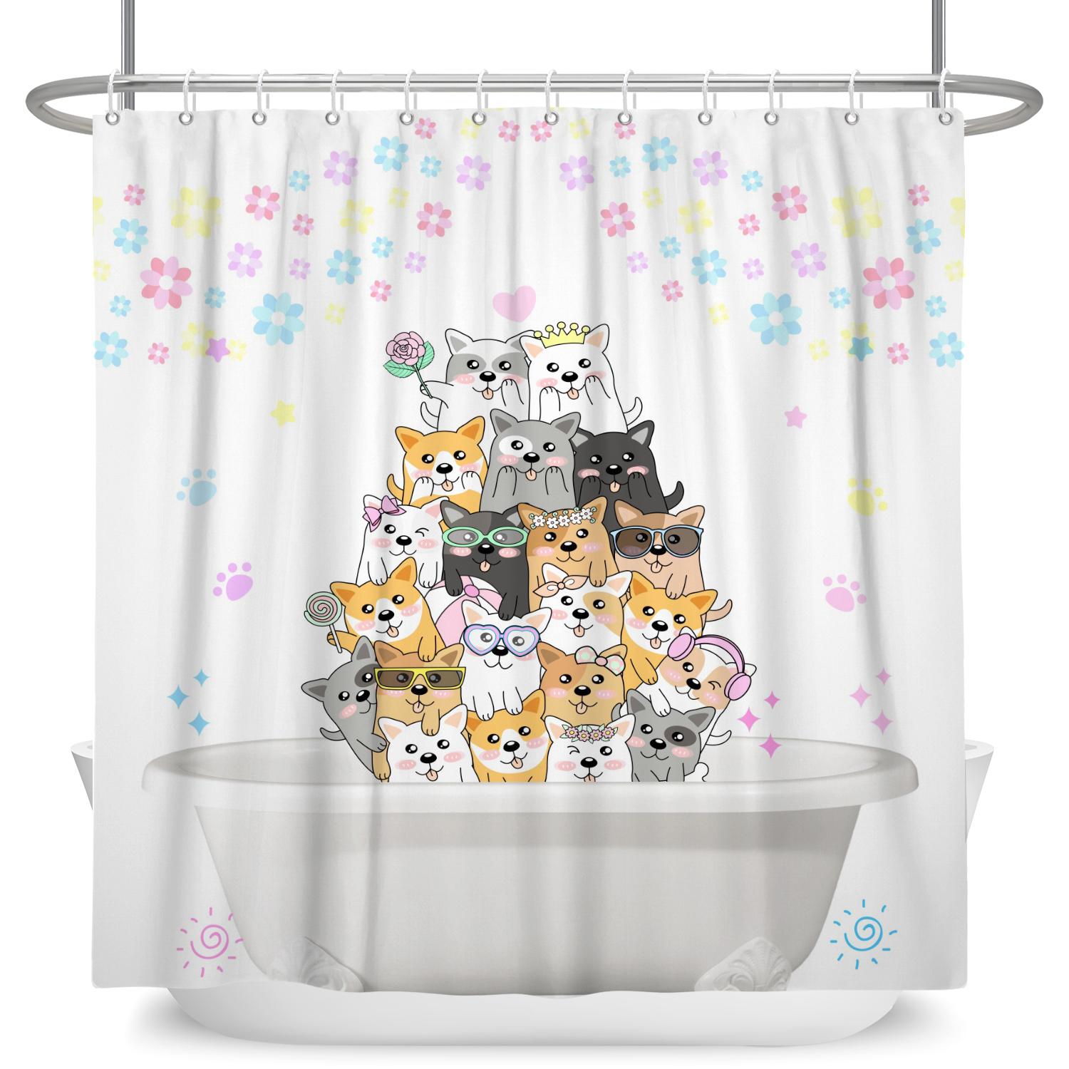 Cute Animal Shower Curtain Funny Cat Print Waterproof Bath Curtain For Bathroom Decor Kids Friendly Design Polyester With Hooks W60H190(CM)-1 Pcs
Cute Animal Shower Curtain Funny Cat Print Waterproof Bath Curtain For Bathroom Decor Kids Friendly Design Polyester With Hooks W60H190(CM)-1 Pcs