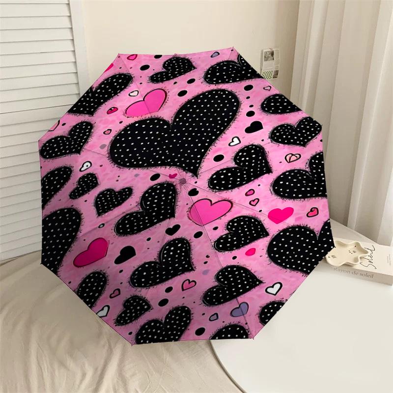 1PC Heart Pattern Umbrella-8-Rib Reinforced, Automatic Open, Lightweight & Durable, Fashion Accessory for Outdoor, J0365
1PC Heart Pattern Umbrella-8-Rib Reinforced, Automatic Open, Lightweight & Durable, Fashion Accessory for Outdoor, J0365