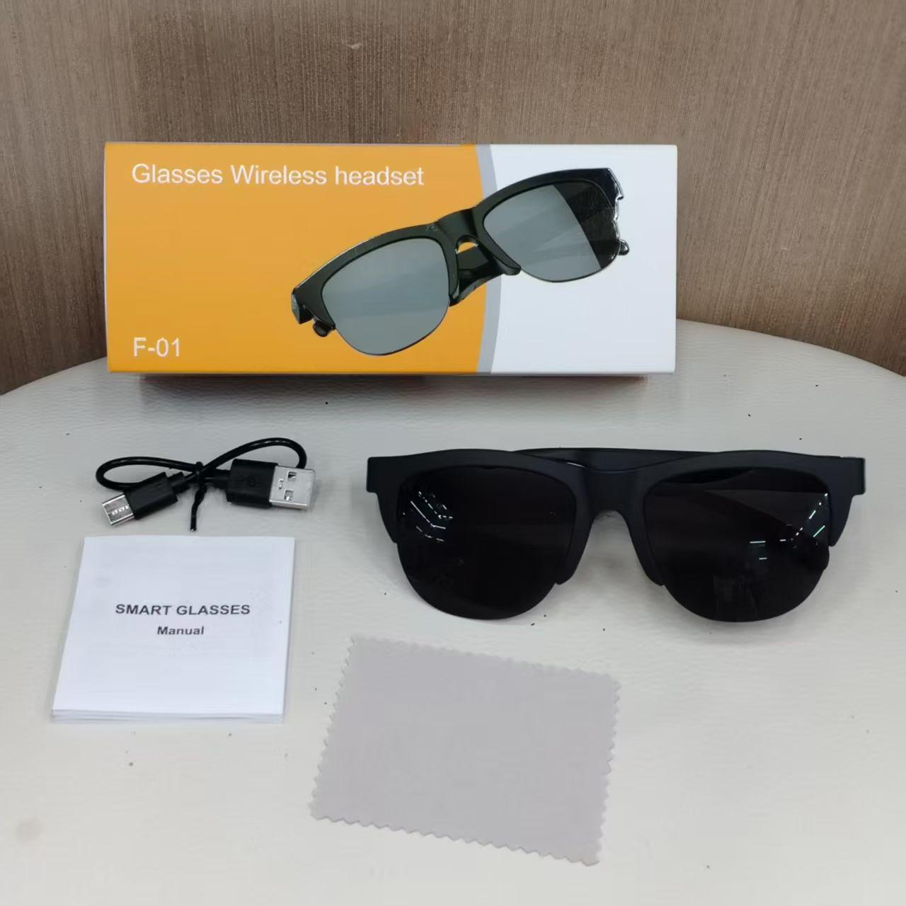 F01 Bluetooth Glasses: Sunglasses for Calls & UV Protection чорний
F01 Bluetooth Glasses: Sunglasses for Calls & UV Protection чорний