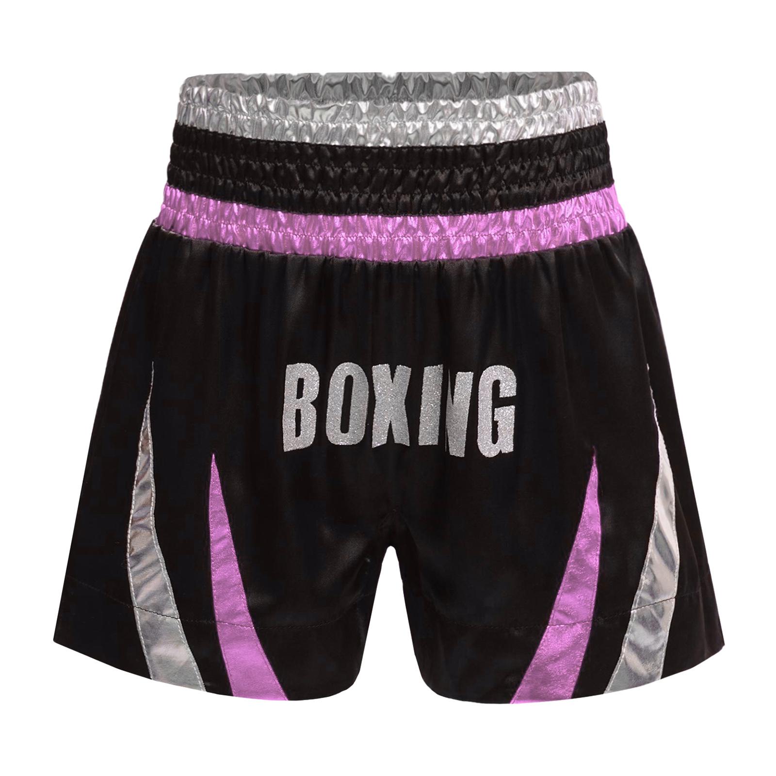 Boys Metallic Patchwork Boxer Shorts Shiny Letter Printed Side Split Satin Color Block for Boxing Sport 7-8 Years рожевий/срібний
Boys Metallic Patchwork Boxer Shorts Shiny Letter Printed Side Split Satin Color Block for Boxing Sport 7-8 Years рожевий/срібний