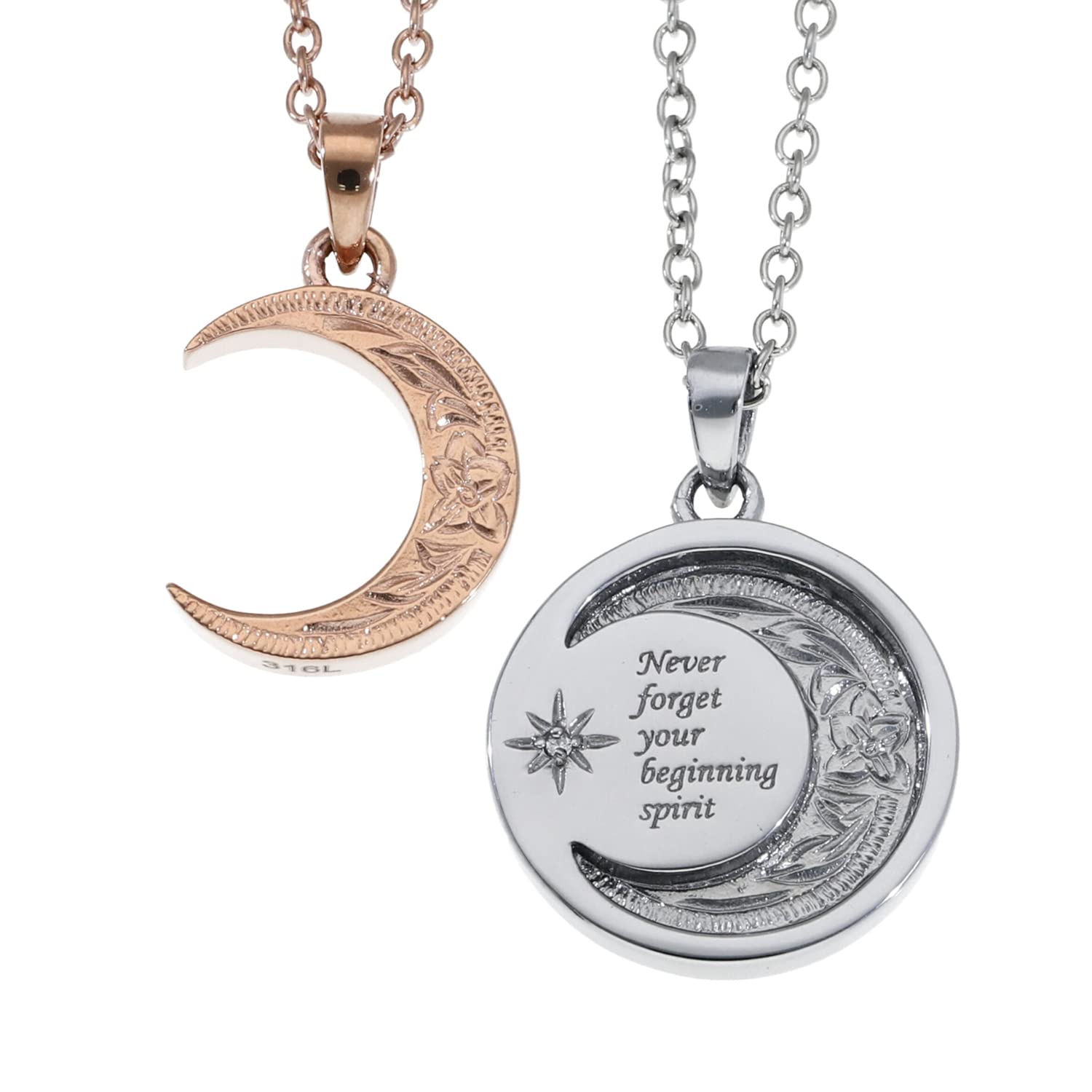 Shinjuku Gin no Kura Hawaiian Jewelry Moon Pair Necklaces for Couples, Matching Surgical Stainless Steel, Hypoallergenic, Crescent Moon, Full Moon
Shinjuku Gin no Kura Hawaiian Jewelry Moon Pair Necklaces for Couples, Matching Surgical Stainless Steel, Hypoallergenic, Crescent Moon, Full Moon