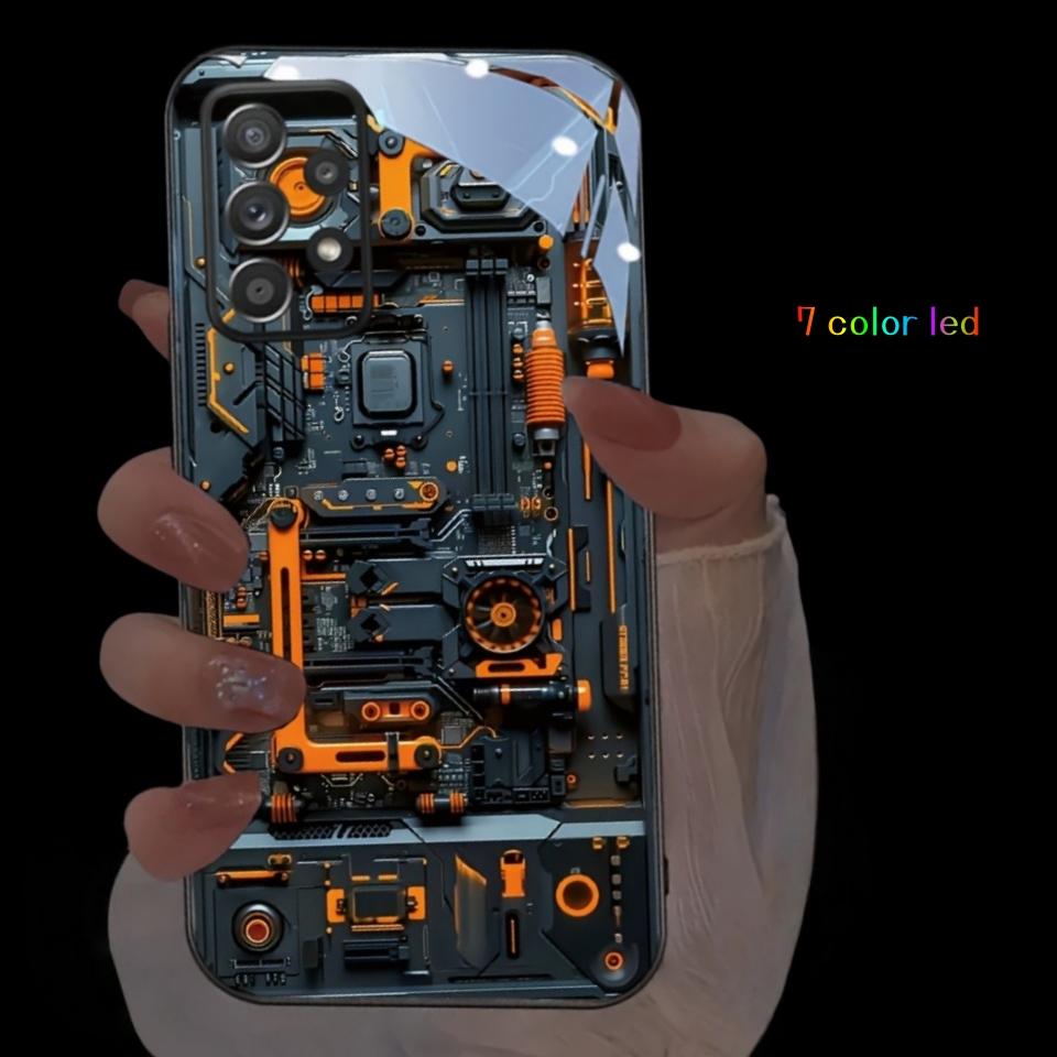 Mechanical Luminous Glass Phone Case For Motorola Moto Edge 70 60 50 Pro G86 Power G06 G34 G55 G32 LED Flash Coque Cover Shell Moto G86 Power
Mechanical Luminous Glass Phone Case For Motorola Moto Edge 70 60 50 Pro G86 Power G06 G34 G55 G32 LED Flash Coque Cover Shell Moto G86 Power