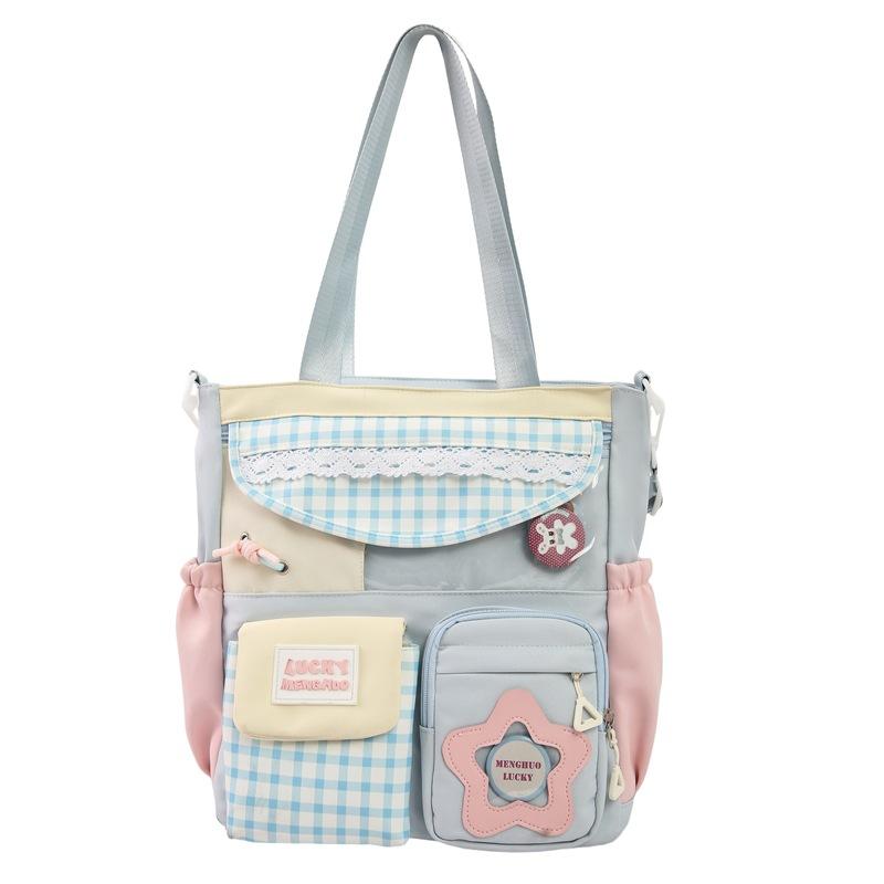 Женская сумка через плечо Студенческая сумка для книг Большая вместимость Сумка с цветовыми блоками Сумка кроссбоди синий
Женская сумка через плечо Студенческая сумка для книг Большая вместимость Сумка с цветовыми блоками Сумка кроссбоди синий