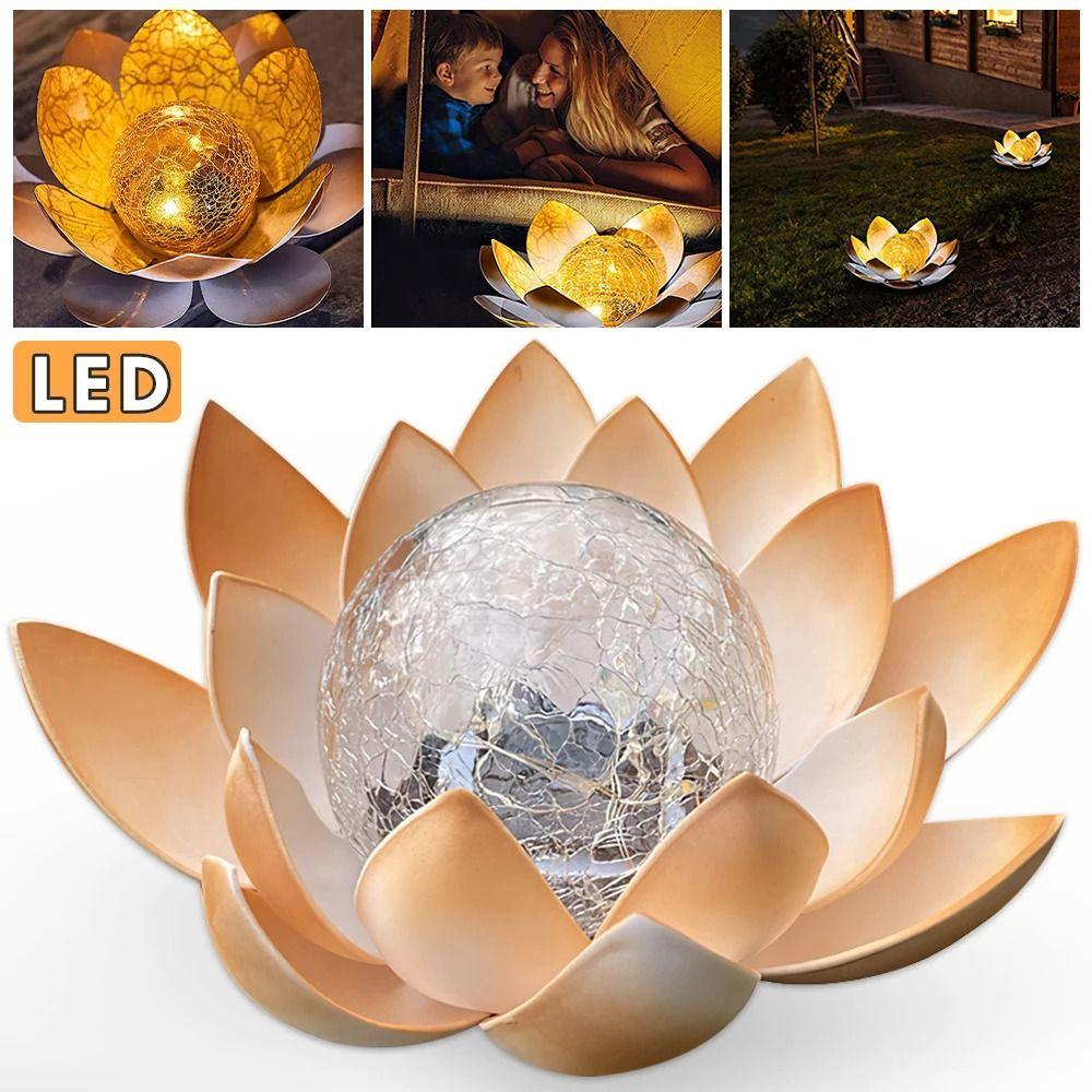 Беспроводной солнечный светильник Lotus, креативный треснувший стеклянный шар, садовая лампа, украшение для сада жёлтый
Беспроводной солнечный светильник Lotus, креативный треснувший стеклянный шар, садовая лампа, украшение для сада жёлтый