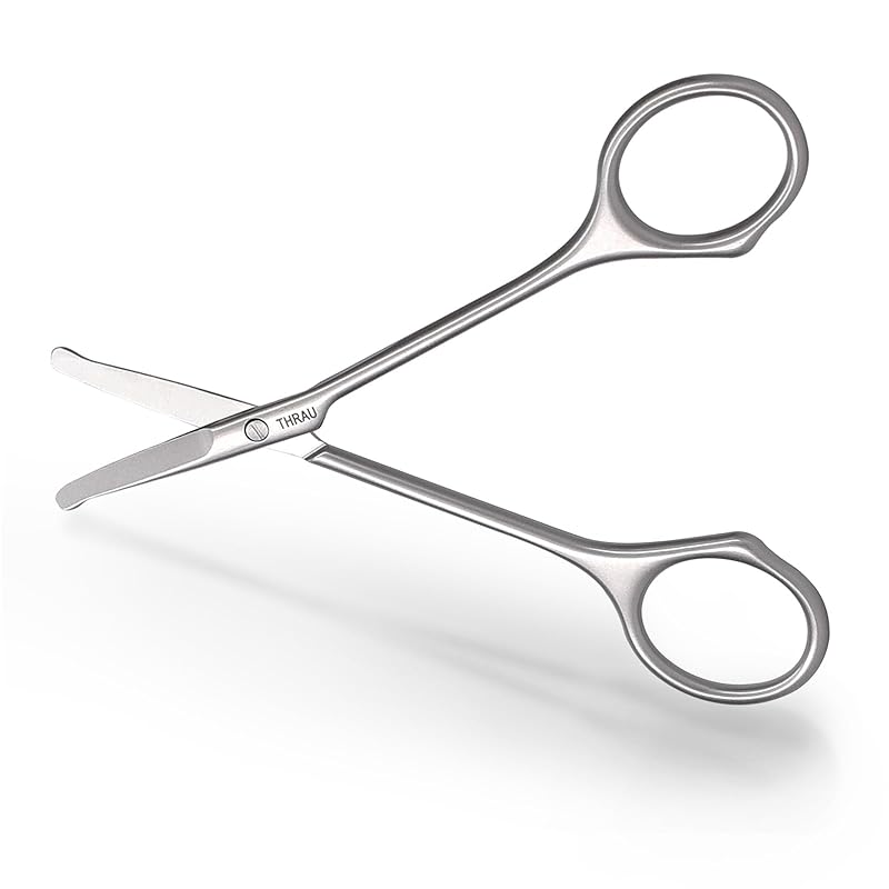 THRAU Professional small scissors - Ideal for trimming beards, mustaches, nose hairs, and eyebrows. Round head design, suitable for hair, nose hair,
THRAU Professional small scissors - Ideal for trimming beards, mustaches, nose hairs, and eyebrows. Round head design, suitable for hair, nose hair,