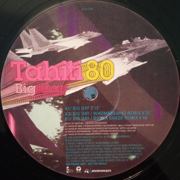 12inch Record TAHITI 80 Big Day 12IS910DJPROMO ISLAND 2005 Europe Rock Used
12inch Record TAHITI 80 Big Day 12IS910DJPROMO ISLAND 2005 Europe Rock Used