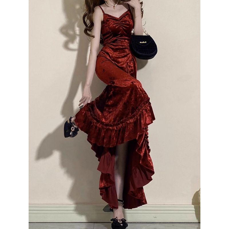 Винно-красное платье Лолиты на бретелях, платье «рыбий хвост», платье в обтяжку, платье Лолиты, богиня элегантности, взрослая, леди, как женщина S
Винно-красное платье Лолиты на бретелях, платье «рыбий хвост», платье в обтяжку, платье Лолиты, богиня элегантности, взрослая, леди, как женщина S