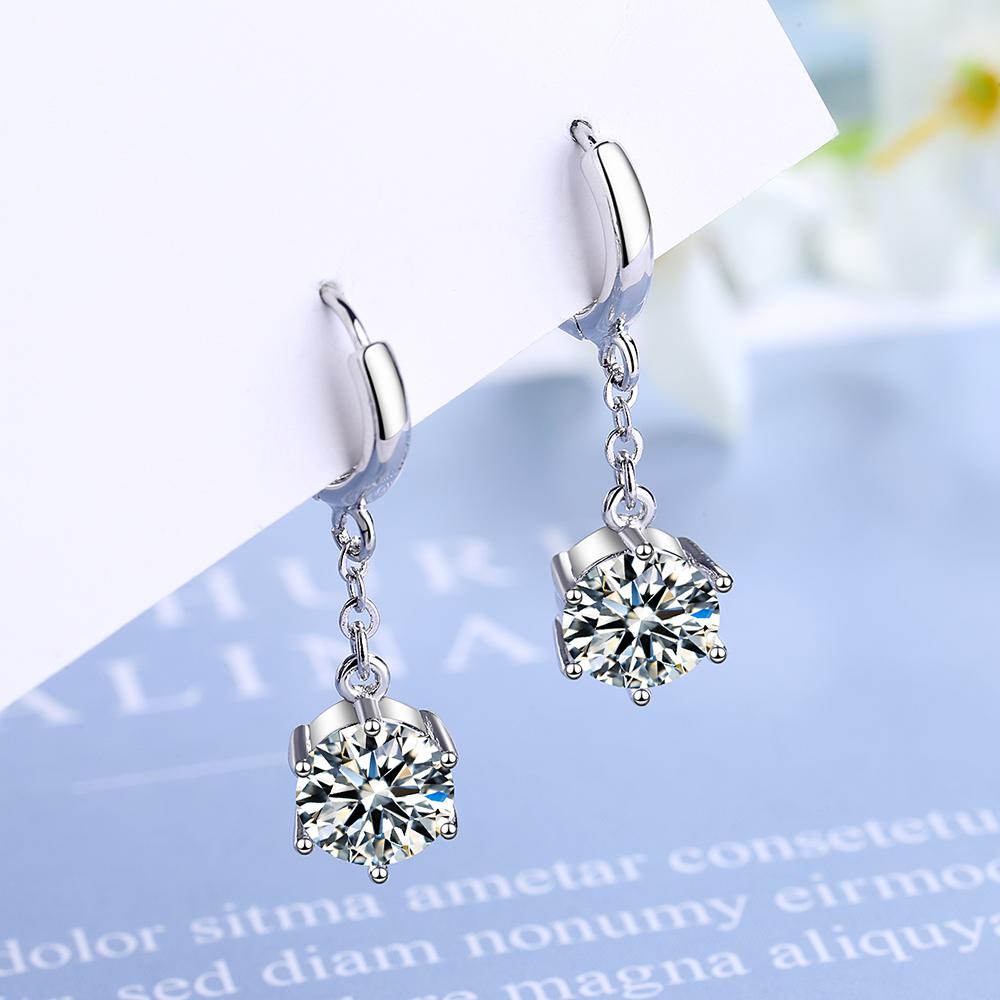 New Sterling Earrings Inlaid Zircon Crystal Ear Buckles For Girls Glamour Jewelry Gifts
New Sterling Earrings Inlaid Zircon Crystal Ear Buckles For Girls Glamour Jewelry Gifts