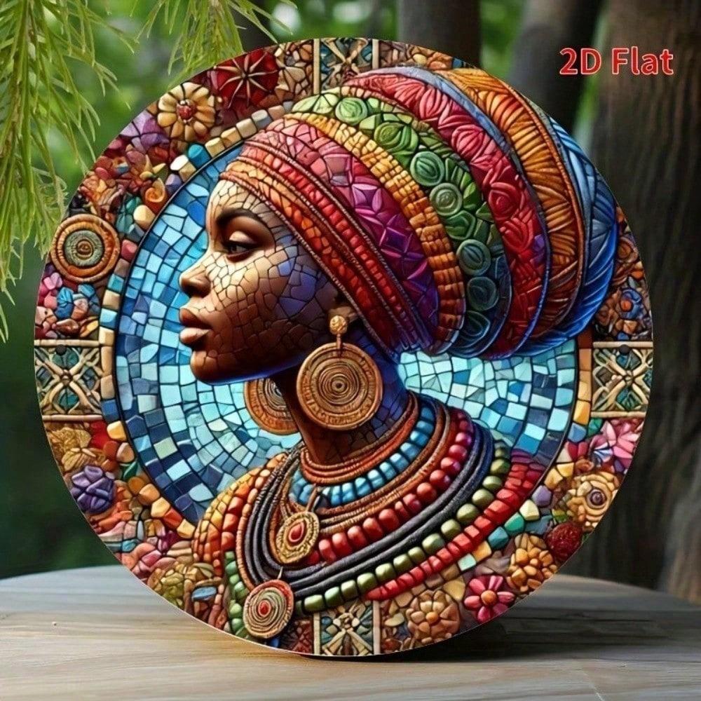 Anlem African Mosaic Tin Sign 8x8 Inch Round Vintage Metal Wall Art African Women Home Decor різнокольоровий
Anlem African Mosaic Tin Sign 8x8 Inch Round Vintage Metal Wall Art African Women Home Decor різнокольоровий