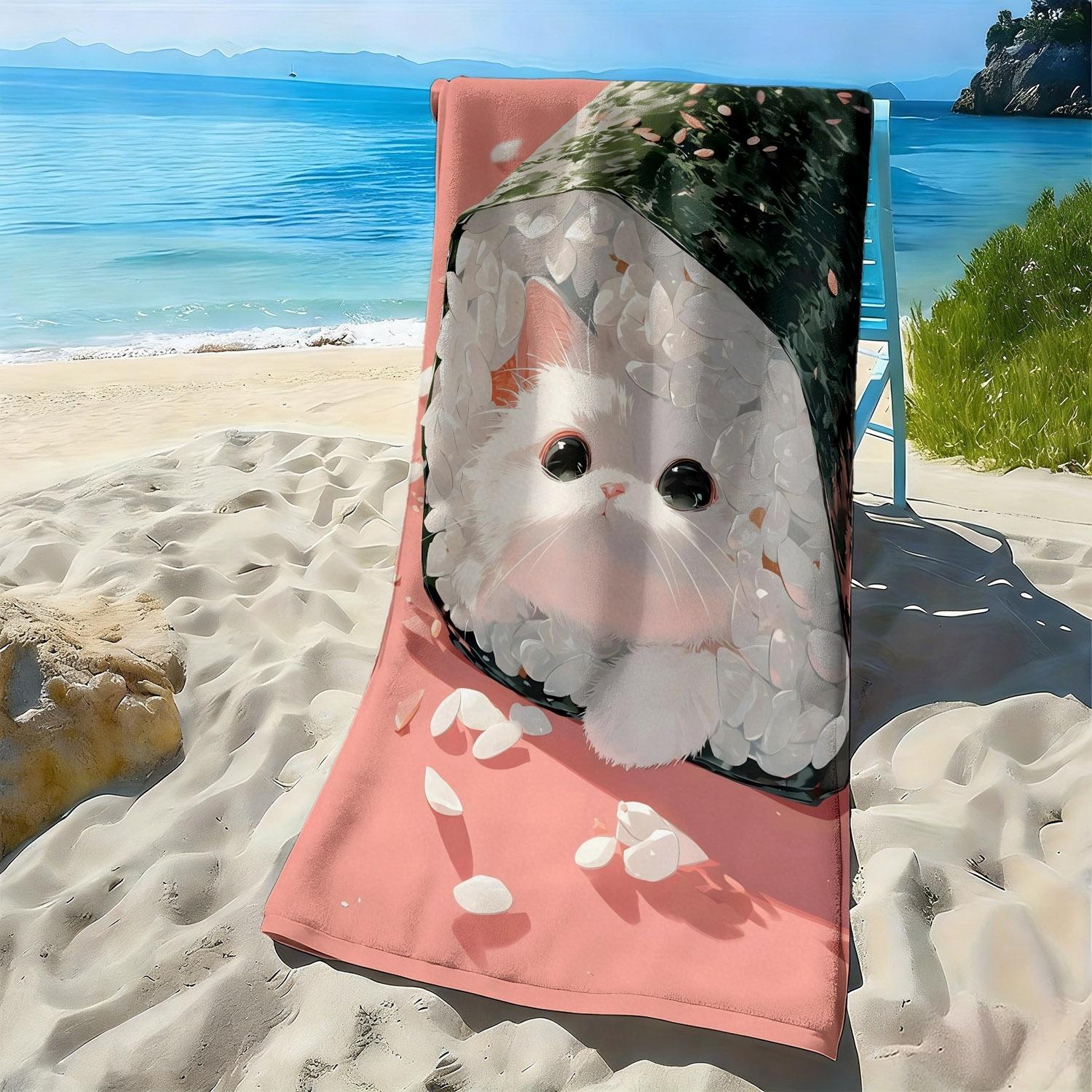 Cute and Delicious Sushi Cat Theme polyester microfiber beach towel is highly absorbent, suitable for swimming and beach outings W30*H60(CM)
Cute and Delicious Sushi Cat Theme polyester microfiber beach towel is highly absorbent, suitable for swimming and beach outings W30*H60(CM)
