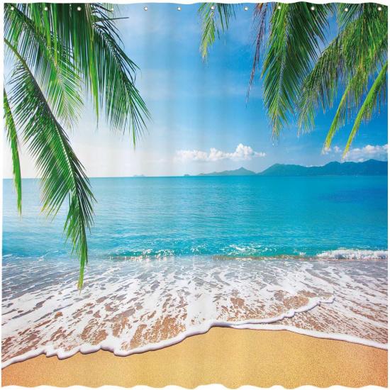 Allenjoy 72 x 72 Tropical Beach Shower Curtain Summer Seaside Scene Ocean Island Palm Tree Bathroom Decorations Curtain Durable Bathtub Showers
Allenjoy 72 x 72 Tropical Beach Shower Curtain Summer Seaside Scene Ocean Island Palm Tree Bathroom Decorations Curtain Durable Bathtub Showers