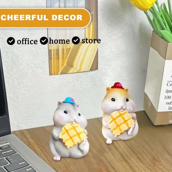 Yousheng 2 Pcs Hamster Figurine Resin Hamster Eating Cheese Statue Cartoon Animal Ornament for Home Office Desk Car Dashboard Decoration 2pcs
Yousheng 2 Pcs Hamster Figurine Resin Hamster Eating Cheese Statue Cartoon Animal Ornament for Home Office Desk Car Dashboard Decoration 2pcs