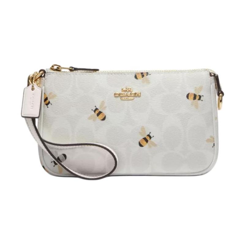 COACH Nolita 19 classic old flower bee print all over printed zipper PVC mahjong bag underarm bag clutch small size women s white білий
COACH Nolita 19 classic old flower bee print all over printed zipper PVC mahjong bag underarm bag clutch small size women s white білий