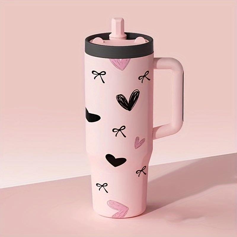 30oz 40oz insulated water bottle with straw and handle, cute pink bow ceramic coated travel cup for girls school and office 30OZ
30oz 40oz insulated water bottle with straw and handle, cute pink bow ceramic coated travel cup for girls school and office 30OZ