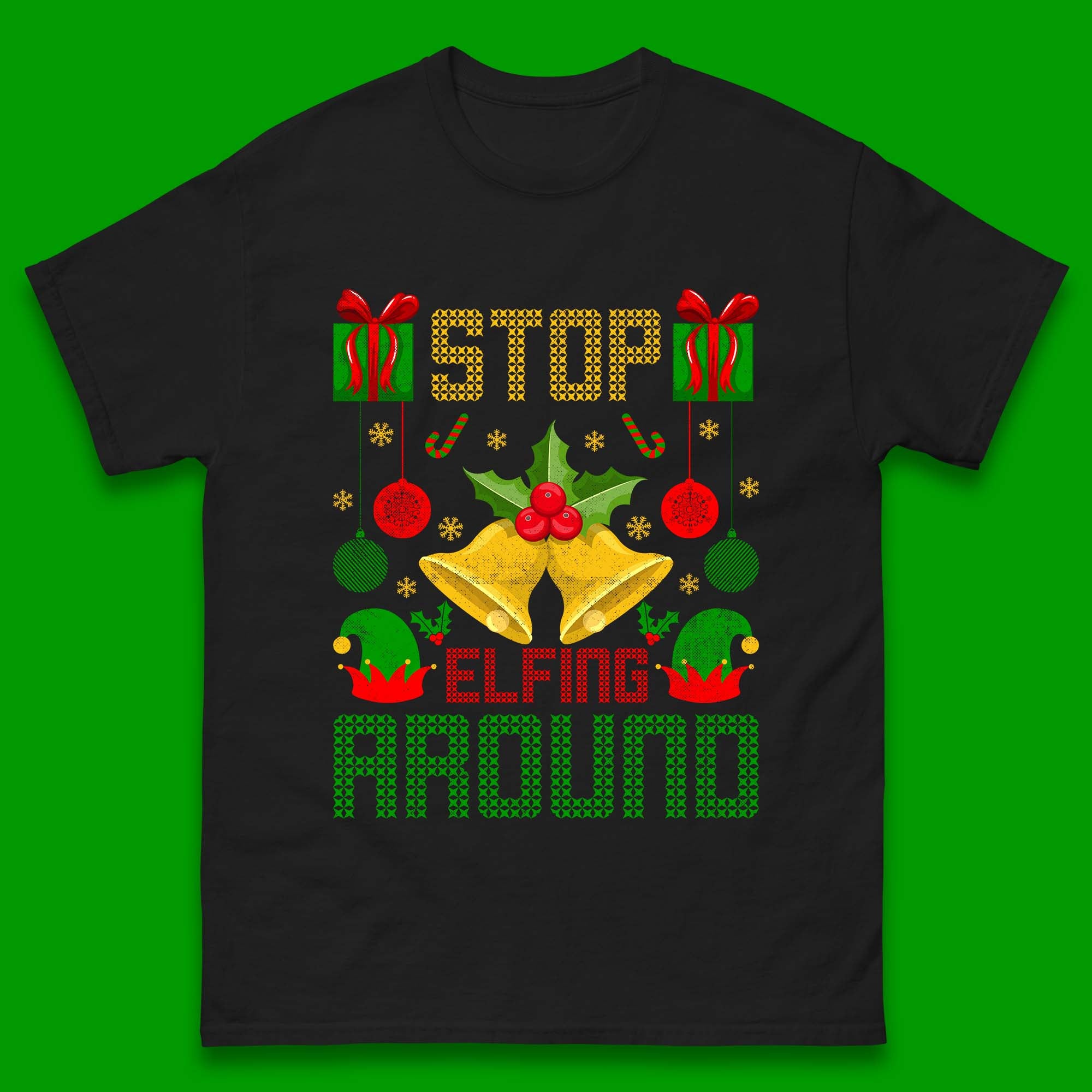 Christmas Mens T Shirt Womens Tops Tees Stop Elfing Around Christmas Top S
Christmas Mens T Shirt Womens Tops Tees Stop Elfing Around Christmas Top S