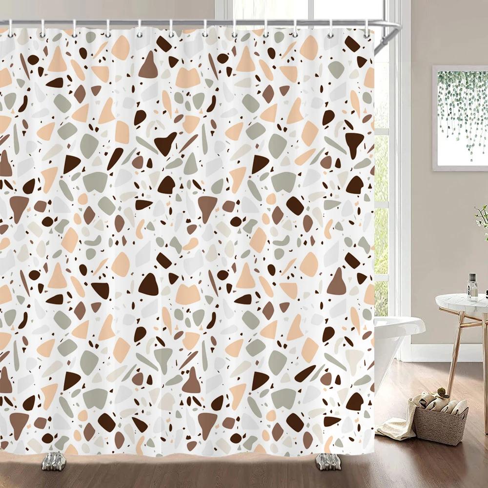 Small Stone Printed Shower Curtain Pebble Spots Pattern Bath Curtain Waterproof Bath Screen With Hooks For Home Bathroom Decor W60H190(CM)-1 Pcs
Small Stone Printed Shower Curtain Pebble Spots Pattern Bath Curtain Waterproof Bath Screen With Hooks For Home Bathroom Decor W60H190(CM)-1 Pcs