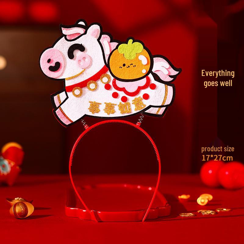 Kids New Year Handmade Headband Kit for Spring Festival, Stage Performances & Kindergarten Decorations
Kids New Year Handmade Headband Kit for Spring Festival, Stage Performances & Kindergarten Decorations