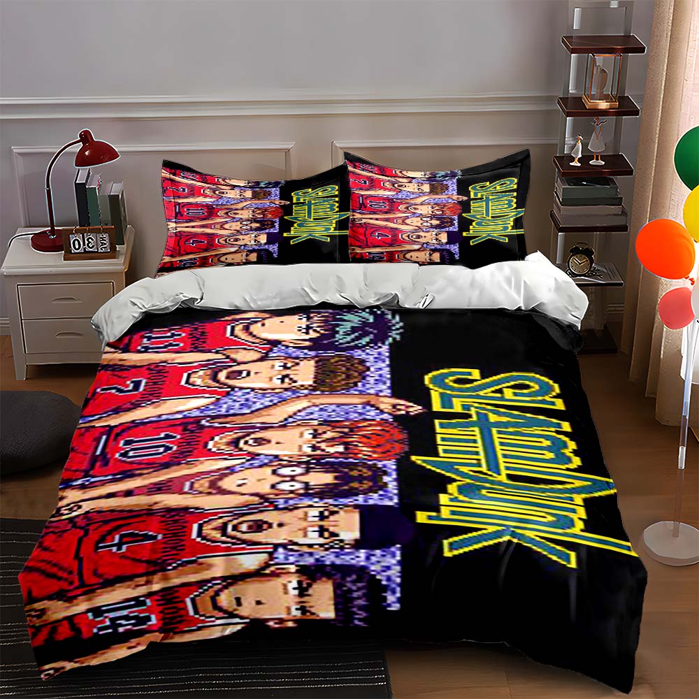 Animated basketball players Bedding Duvet cover sets Duvet covers Pillowcases gifts (1 * Duvet Cover 2 * Pillowcases, without duvet insert) 135x200cm
Animated basketball players Bedding Duvet cover sets Duvet covers Pillowcases gifts (1 * Duvet Cover 2 * Pillowcases, without duvet insert) 135x200cm