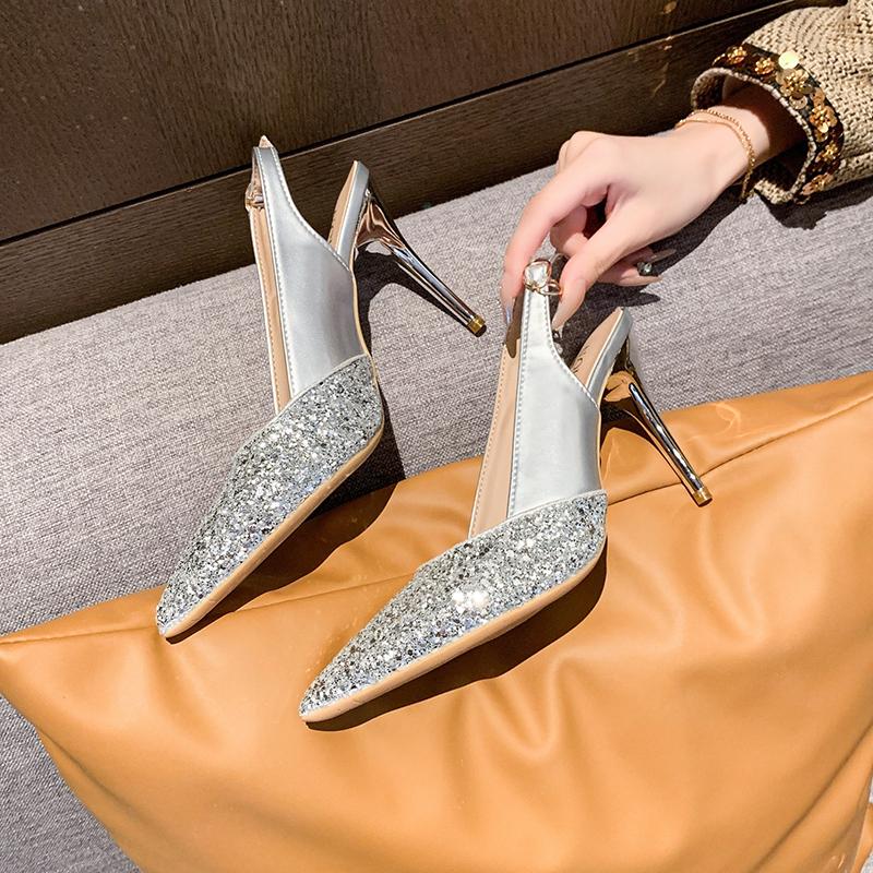 Fashion New Bride Sequin Women Sandals Elegant Party High Heels Shoes for Women Fashion Pointed Anti-slip Shoes Luxury Designer Sandals 35
Fashion New Bride Sequin Women Sandals Elegant Party High Heels Shoes for Women Fashion Pointed Anti-slip Shoes Luxury Designer Sandals 35