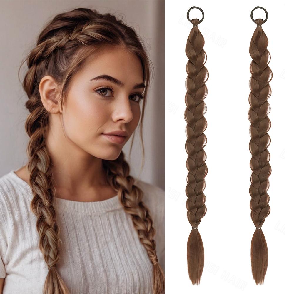 XINRAN 2Pcs Synthetic Long Twist Braid Ponytail Extensions Rubber Band Fake For Women Girls Daily Wear Hair Accessories 52cm
XINRAN 2Pcs Synthetic Long Twist Braid Ponytail Extensions Rubber Band Fake For Women Girls Daily Wear Hair Accessories 52cm