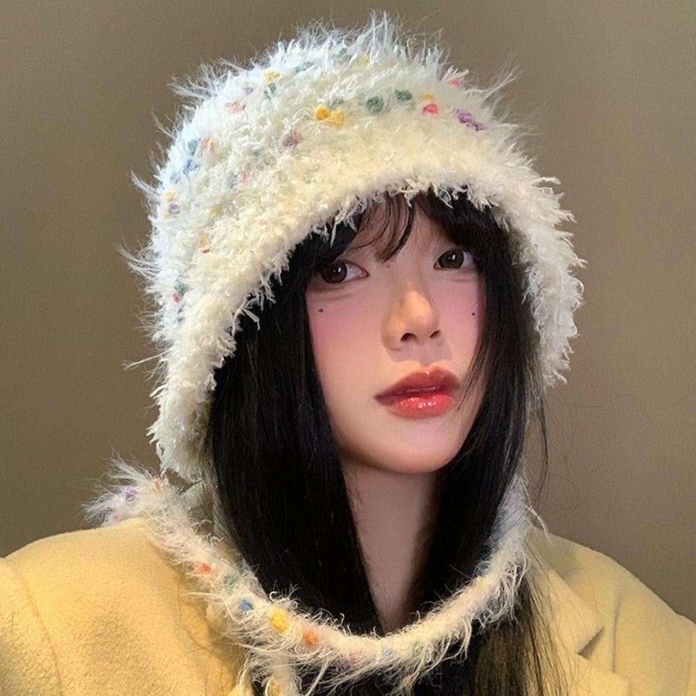 Korean Stye Y2k Woolen Crochet Hat Warm Women Bucket Hat Cute Rainbow Beans Hat Girls белый
Korean Stye Y2k Woolen Crochet Hat Warm Women Bucket Hat Cute Rainbow Beans Hat Girls белый