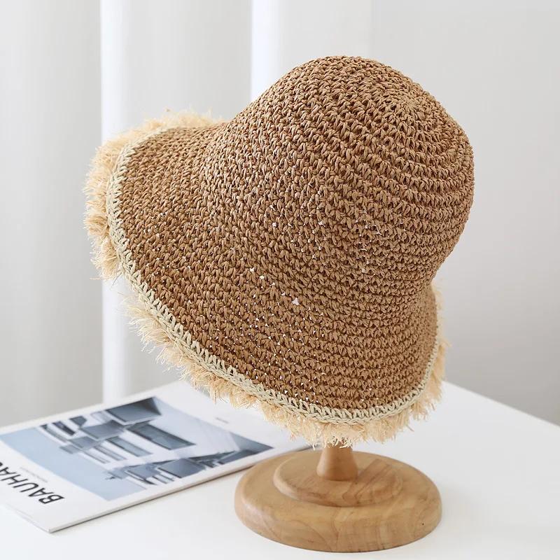 Frayed Edge Straw Sun Hat Women, Wide Brim Flat Top Bucket Hat for Beach Vacation, Summer Boho Beach Hat 54-58cm коричневый
Frayed Edge Straw Sun Hat Women, Wide Brim Flat Top Bucket Hat for Beach Vacation, Summer Boho Beach Hat 54-58cm коричневый