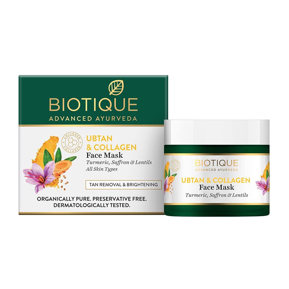 Biotique Маска для лица Убтан с коллагеном 50 г для осветления кожи, удаления загара, уменьшения пигментных пятен, для мужчин и женщин
Biotique Маска для лица Убтан с коллагеном 50 г для осветления кожи, удаления загара, уменьшения пигментных пятен, для мужчин и женщин