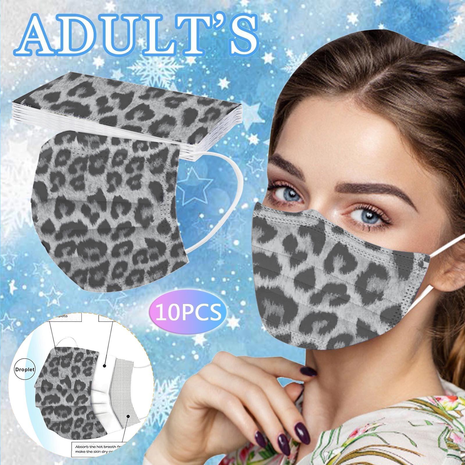 10 шт. трехслойная одноразовая пыленепроницаемая защитная маска с леопардовым принтом для взрослых
10 шт. трехслойная одноразовая пыленепроницаемая защитная маска с леопардовым принтом для взрослых