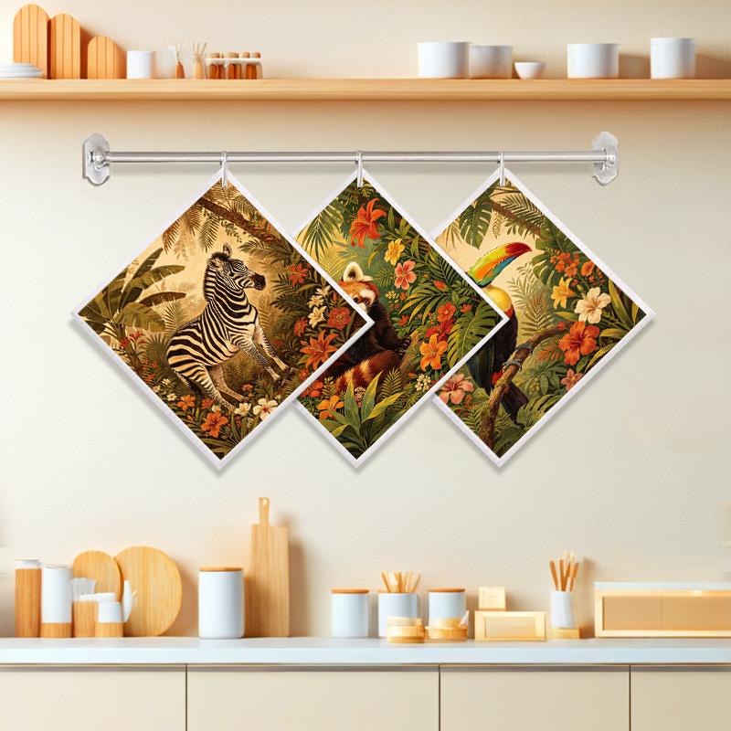 6PCS Cleaning Dishcloths Reusable Kitchen Dish Towels Tropical Animal Pattern Dishcloth Absorbent Lint Free Cloth Washable Duster Rags Tea Towels J140B-3PCS
6PCS Cleaning Dishcloths Reusable Kitchen Dish Towels Tropical Animal Pattern Dishcloth Absorbent Lint Free Cloth Washable Duster Rags Tea Towels J140B-3PCS