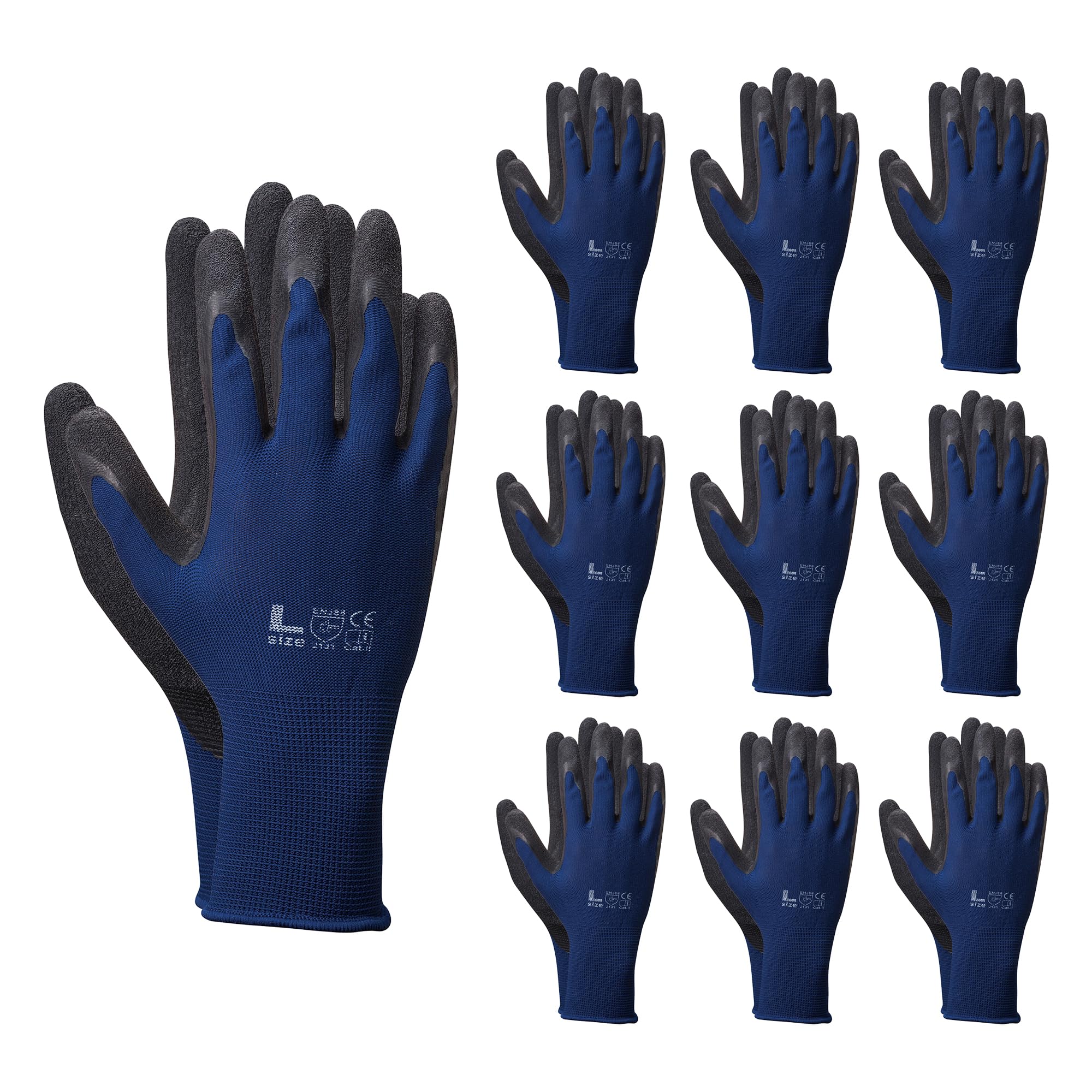Prono Rubberized Backless Size Work Grip PR-1902-3set/30-pair Gloves, Navy, LL, Gloves, Non-Slip,
Prono Rubberized Backless Size Work Grip PR-1902-3set/30-pair Gloves, Navy, LL, Gloves, Non-Slip,