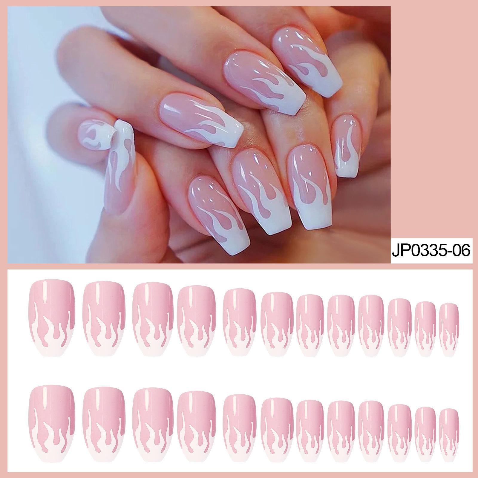 Pink Flame Short Ballet Wear Nail Finished Fake Nail Nail Art Patch Nail Patch Waterproof Removable Nail Patch
Pink Flame Short Ballet Wear Nail Finished Fake Nail Nail Art Patch Nail Patch Waterproof Removable Nail Patch