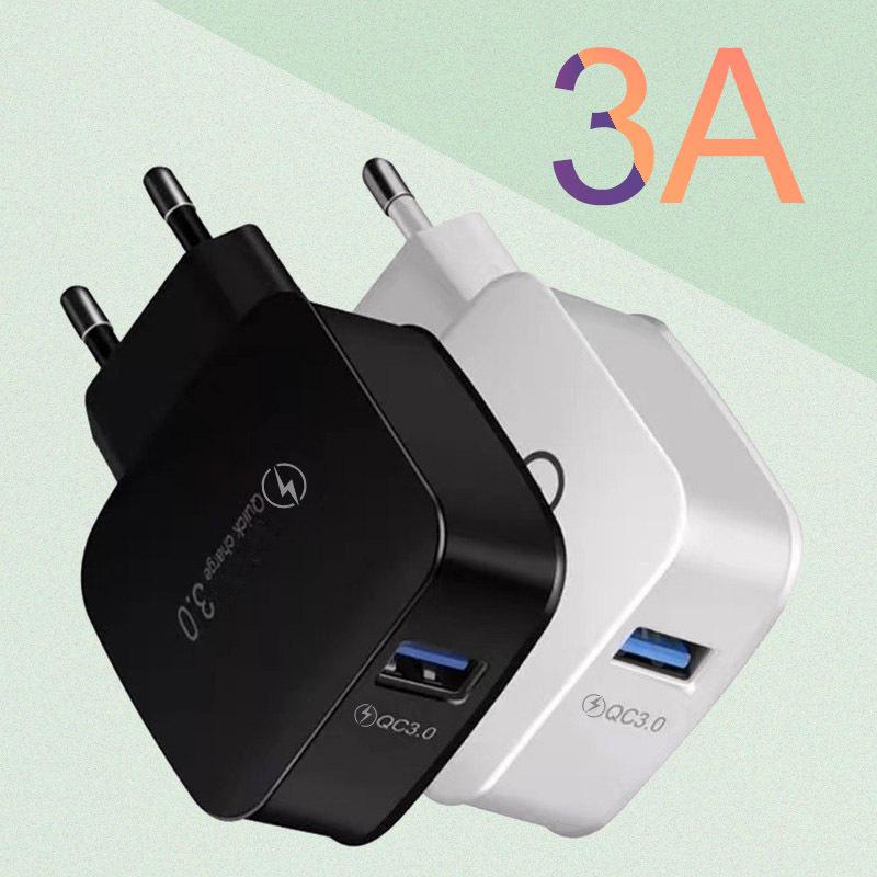 3A QC3.0 Fast Charger for Bread: 5V/9V/12V Single-Port USB, EU/US Standard EU Black
3A QC3.0 Fast Charger for Bread: 5V/9V/12V Single-Port USB, EU/US Standard EU Black