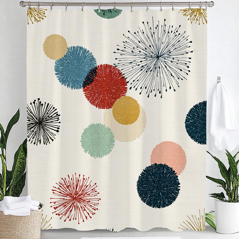 Colorful Modern Geometric Printed Shower Curtain, Polyester Shower Curtain with Hooks for Bathroom Decorative Home Curtain 90x180cm-35x70in
Colorful Modern Geometric Printed Shower Curtain, Polyester Shower Curtain with Hooks for Bathroom Decorative Home Curtain 90x180cm-35x70in