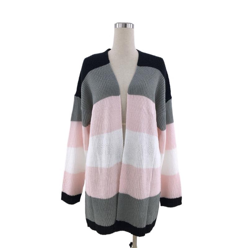 IHUASU Женский осенне-зимний вязаный кардиган средней длины для поездок на работу, свободный полосатый свитер в радугу XL чёрный
IHUASU Женский осенне-зимний вязаный кардиган средней длины для поездок на работу, свободный полосатый свитер в радугу XL чёрный