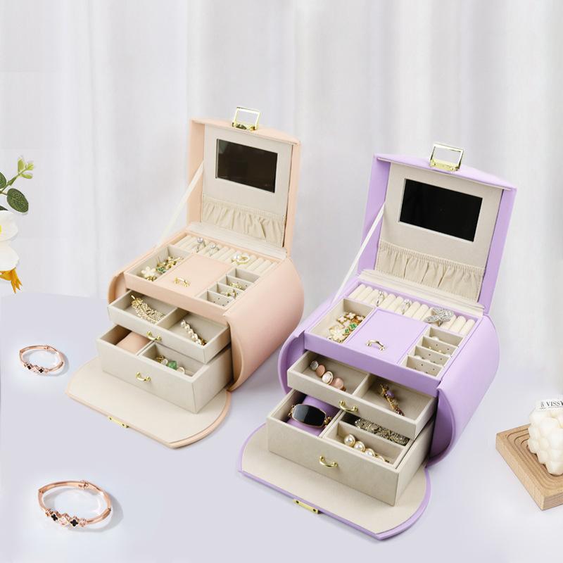 Mirror Jewelry Box Leather Earrings Ring Necklace Jewelry Box Storage Box Portable Jewelry Box Source
Mirror Jewelry Box Leather Earrings Ring Necklace Jewelry Box Storage Box Portable Jewelry Box Source