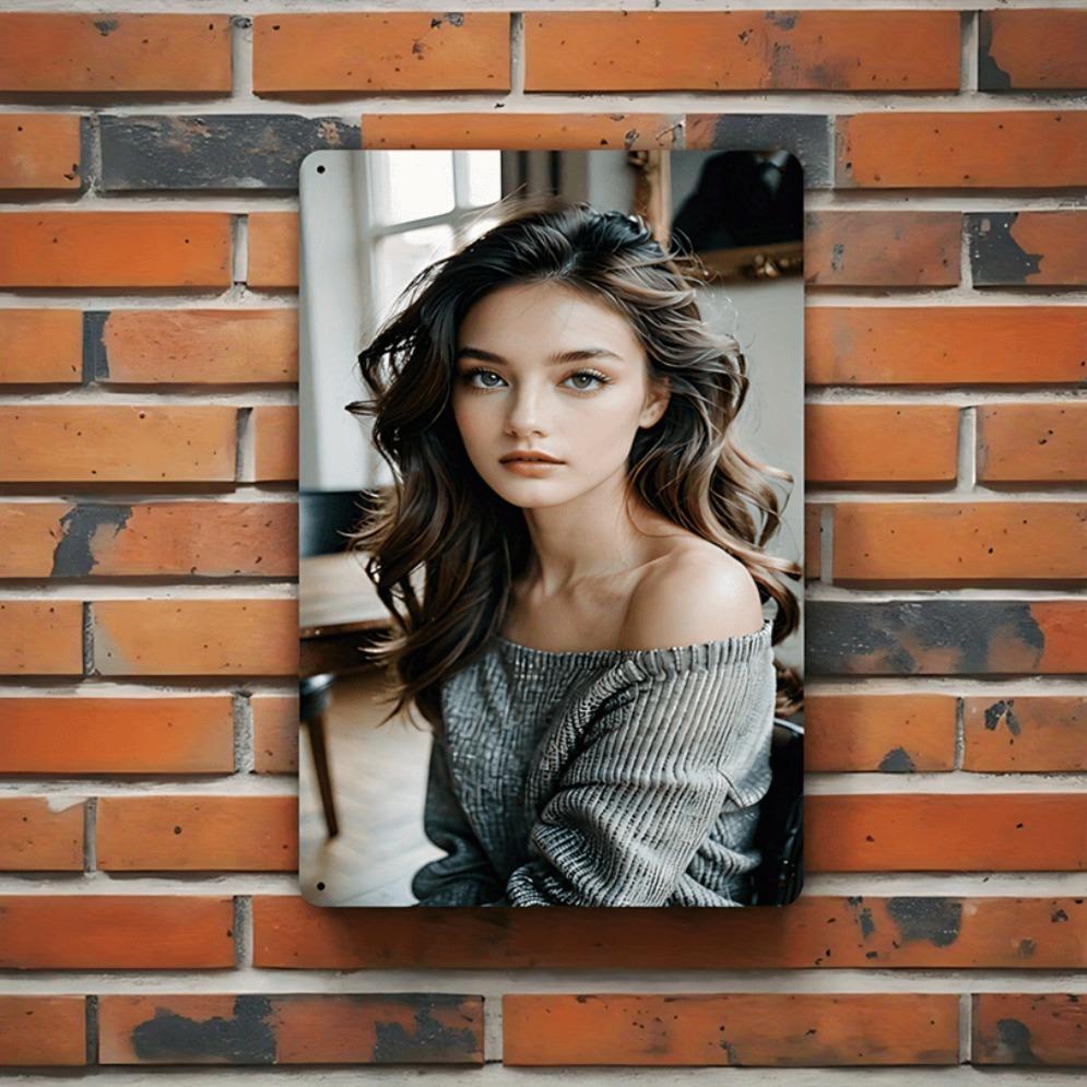 Retro Blue Brown Female Portrait Metal Poster Frameless Iron Wall Art Decor with Easy Hanging Strips 20x30cm
Retro Blue Brown Female Portrait Metal Poster Frameless Iron Wall Art Decor with Easy Hanging Strips 20x30cm