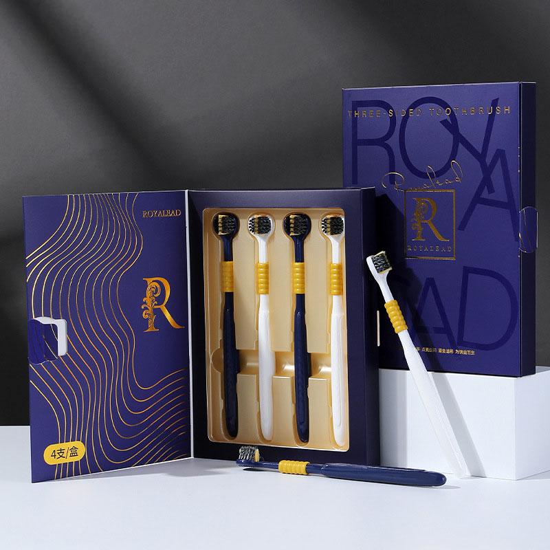 4PCS Luxury Three Sided Toothbrush Family Gift Box Set Tongue Coating Cleaning Wrapped Soft Bristled Toothbrush High-quality
4PCS Luxury Three Sided Toothbrush Family Gift Box Set Tongue Coating Cleaning Wrapped Soft Bristled Toothbrush High-quality