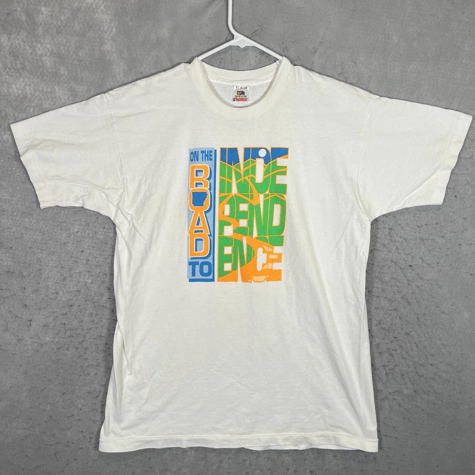 A1 Vintage 90s On The Road To Independence T Shirt Adult XL White USA Made Mens 4XL
A1 Vintage 90s On The Road To Independence T Shirt Adult XL White USA Made Mens 4XL