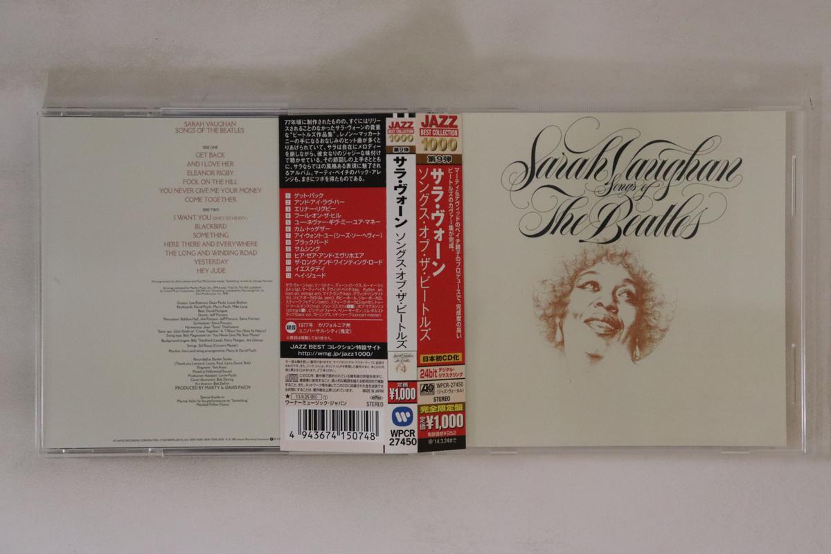 CD SARAH VAUGHAN - Songs Of The Beatles WPCR27450 Atlantic, Rhino 2014 Japan Obi Jazz Used
CD SARAH VAUGHAN - Songs Of The Beatles WPCR27450 Atlantic, Rhino 2014 Japan Obi Jazz Used