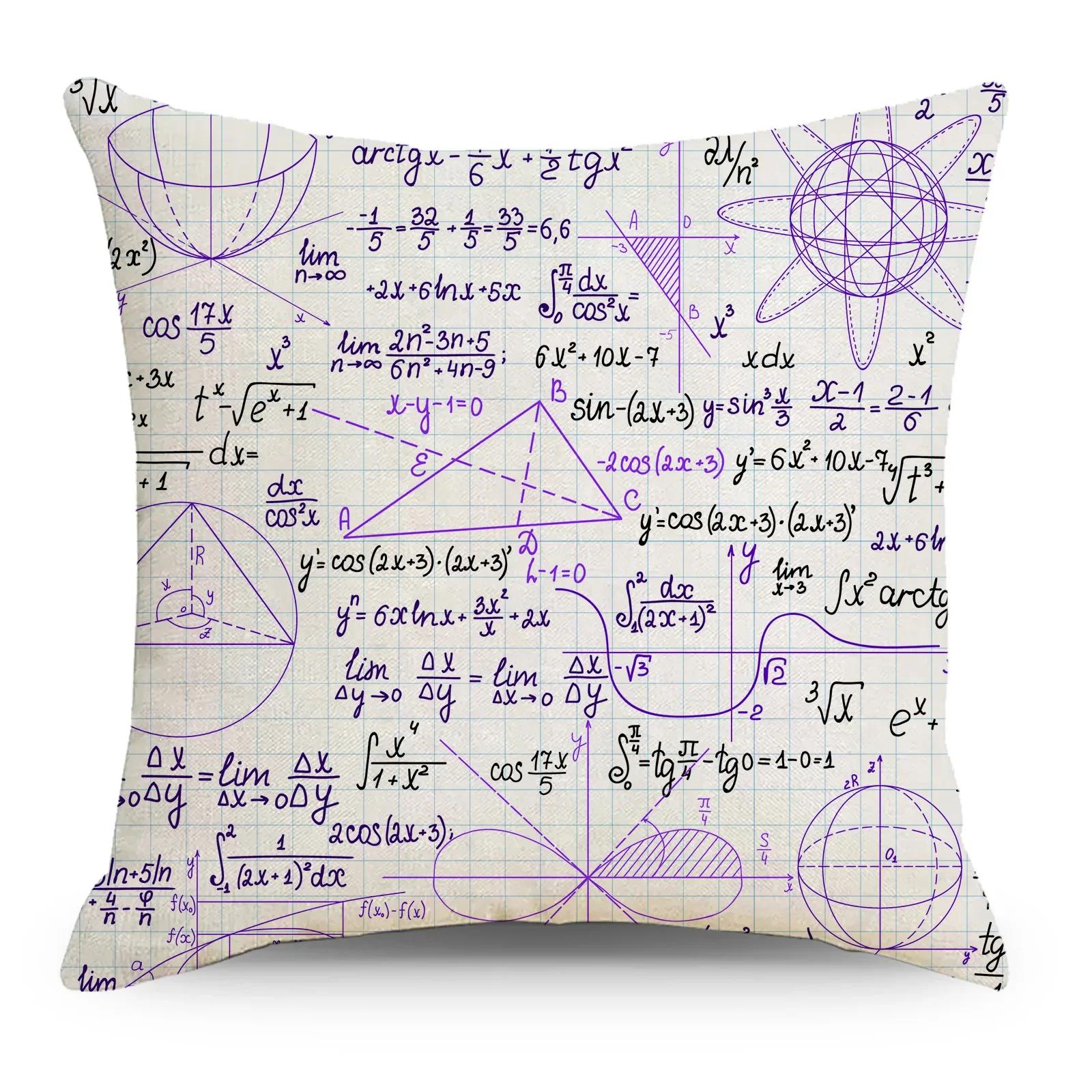 Mathematical Physics Chemical Equation Throw Pillow Cover Personality GeometricGraffiti Cushion Cover 30x30cm бежевий
Mathematical Physics Chemical Equation Throw Pillow Cover Personality GeometricGraffiti Cushion Cover 30x30cm бежевий