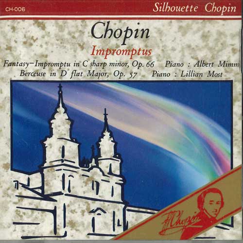 CD ALBERT MIMM, LILLIAN MOST - Chopin Impromptus CH006 COSMO DISC CORP US Classical Used
CD ALBERT MIMM, LILLIAN MOST - Chopin Impromptus CH006 COSMO DISC CORP US Classical Used