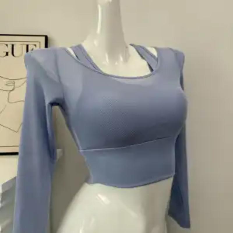 Women s Sheer Mesh Long Sleeve Cutout Crop Top Slim Fit Stretchy Yoga T-Shirt for Fitness Casual Wear S синій
Women s Sheer Mesh Long Sleeve Cutout Crop Top Slim Fit Stretchy Yoga T-Shirt for Fitness Casual Wear S синій