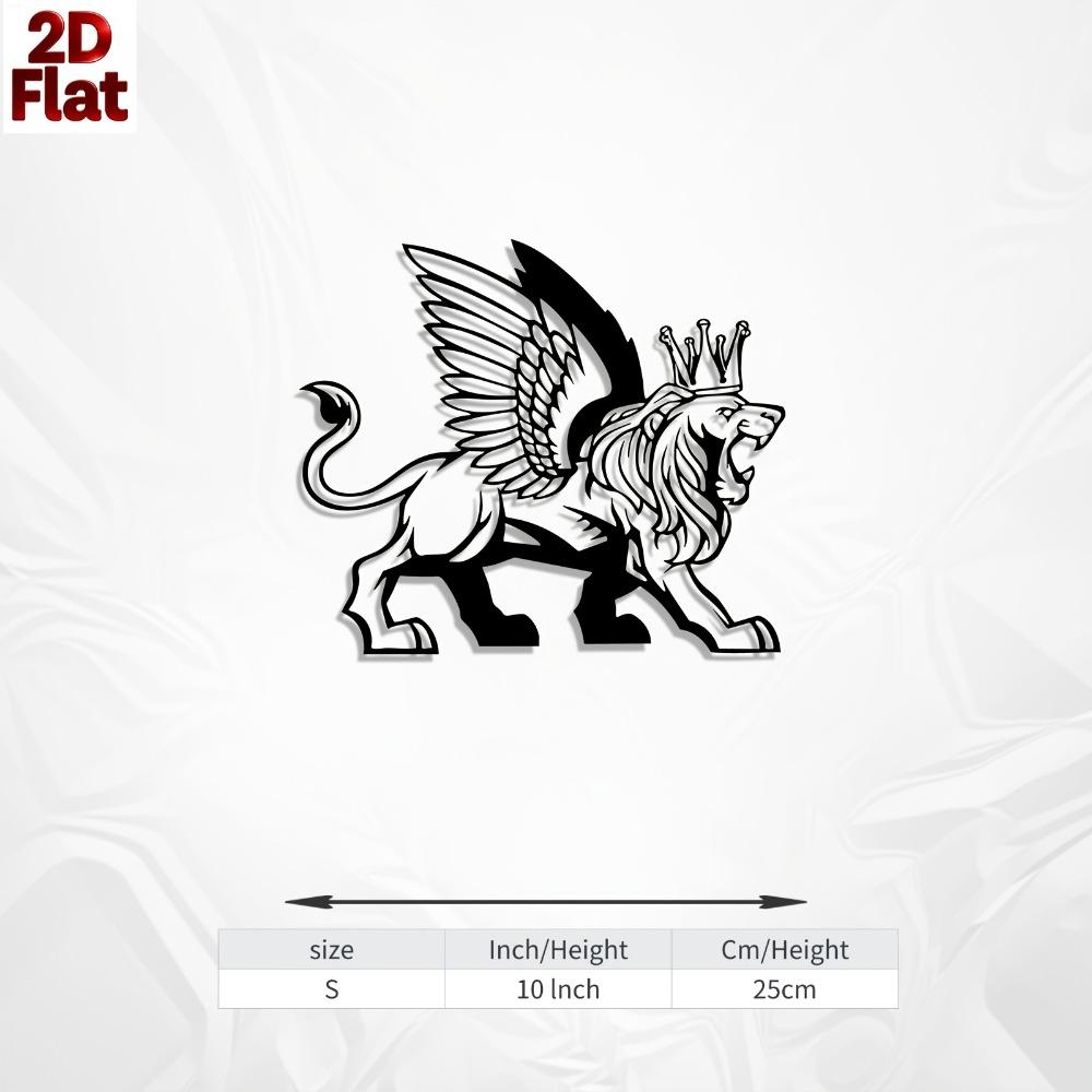 1pc Metal Winged Lion Wall Art, Mythical Iron Sculpture for New Year Christmas Gift, Weatherproof Home Garden Fence Decor S/30cm/12inch
1pc Metal Winged Lion Wall Art, Mythical Iron Sculpture for New Year Christmas Gift, Weatherproof Home Garden Fence Decor S/30cm/12inch
