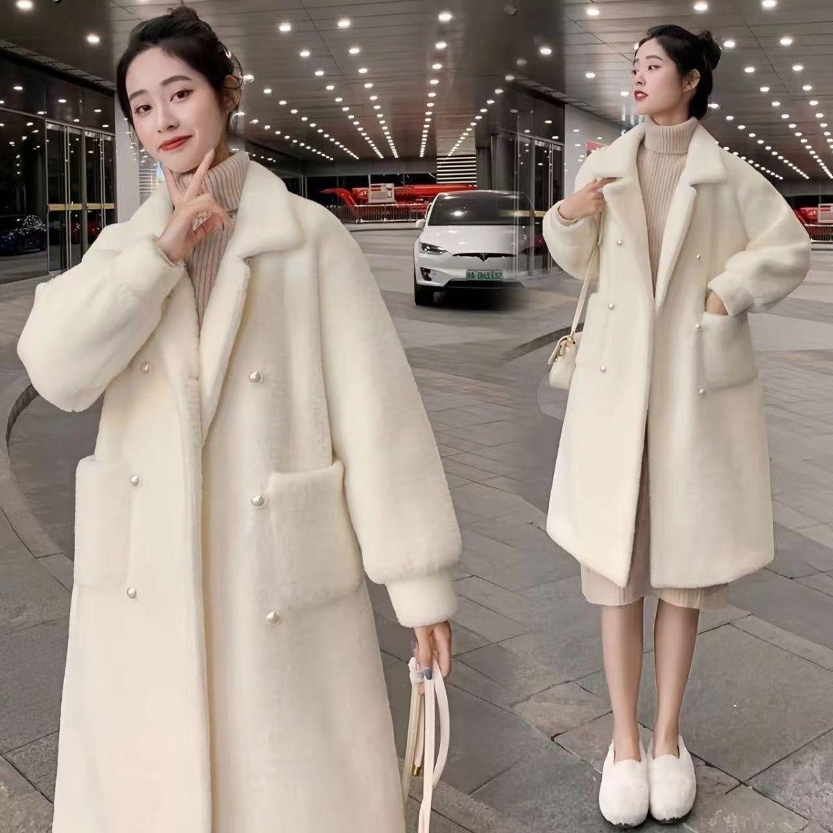 Женская белая длинная утолщенная куртка осень-зима двухсторонняя фланелевая легкая экологичная шуба из искусственного меха M белый
Женская белая длинная утолщенная куртка осень-зима двухсторонняя фланелевая легкая экологичная шуба из искусственного меха M белый