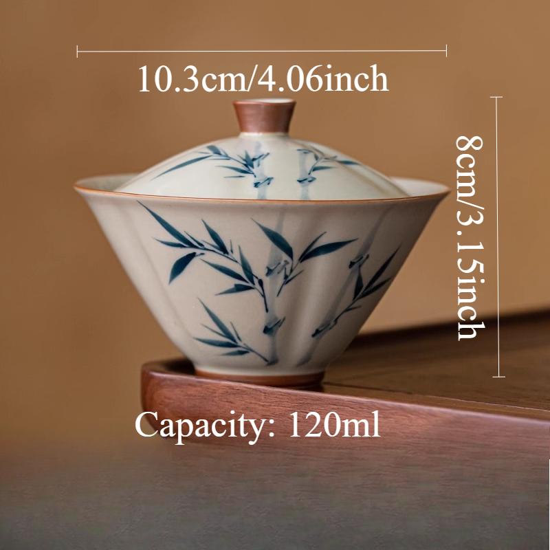 1pcs 120ml Ceramic Tea Lid Bowl Hand Drawn Bamboo Cup Made of Wood Ash Chinese Household Kung Fu Tea Set Drinking Utensils
1pcs 120ml Ceramic Tea Lid Bowl Hand Drawn Bamboo Cup Made of Wood Ash Chinese Household Kung Fu Tea Set Drinking Utensils