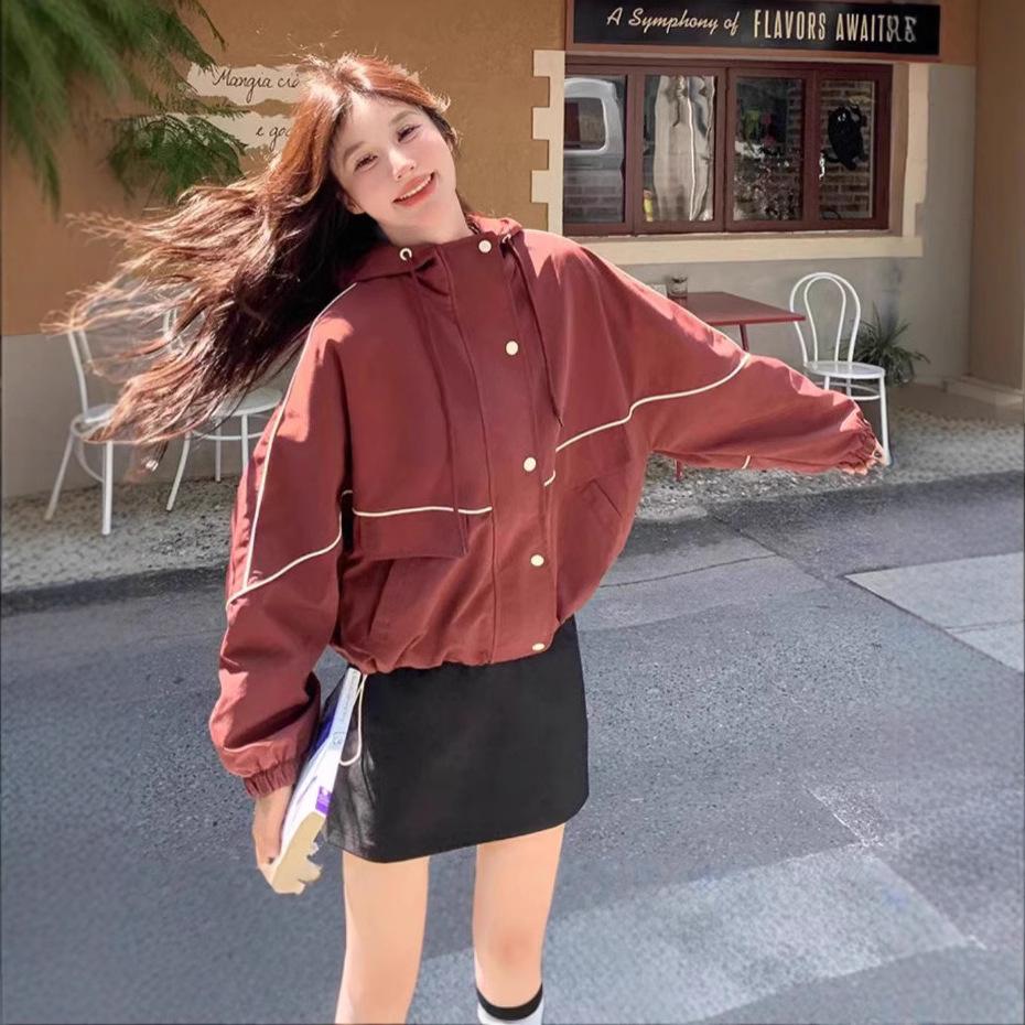Women s Korean Style Spring Hooded Windbreaker: Petite Casual Loose Fit Jacket Medium червоний
Women s Korean Style Spring Hooded Windbreaker: Petite Casual Loose Fit Jacket Medium червоний